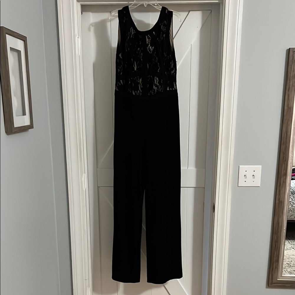 Beige by eci Black Velvet Jumpsuit